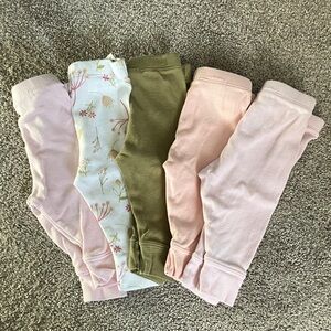 Cloud Island Baby Pants - Pink, Green, Floral